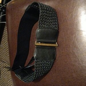 Forever 21 XS/S  Clip On Back Wide Black Belt    New with Tags